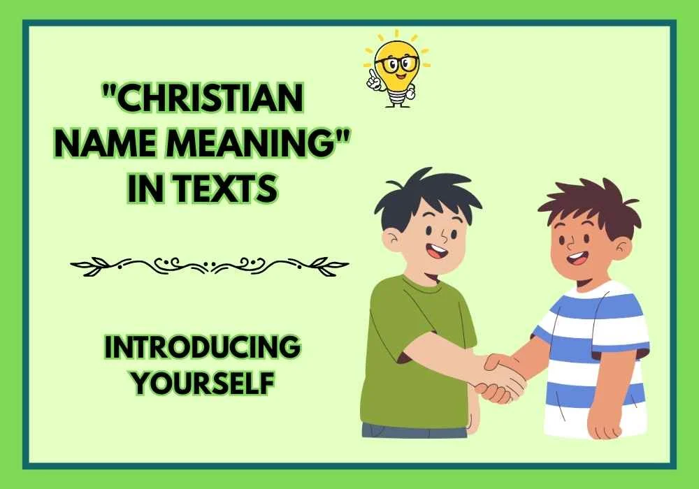 "Christian Name Meaning" in Texts