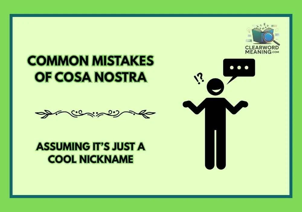 Common Mistakes of cosa nostra