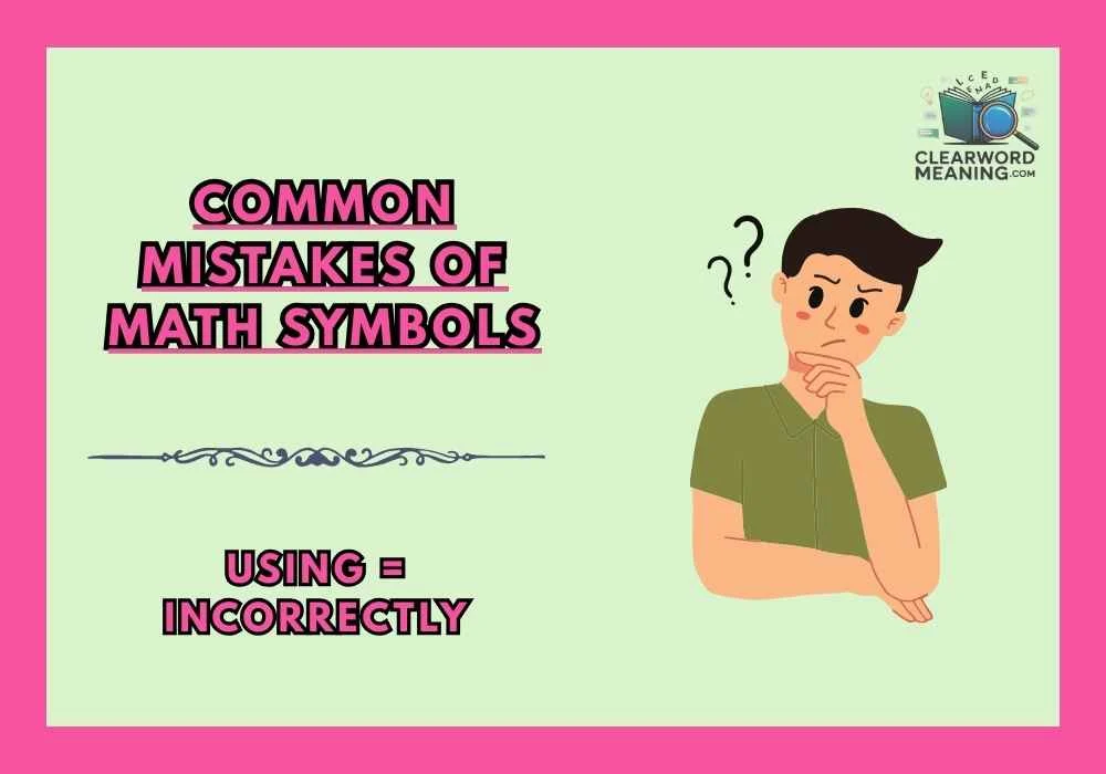 Common Mistakes of math symbols