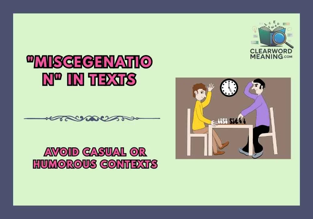 "Miscegenation" in Texts