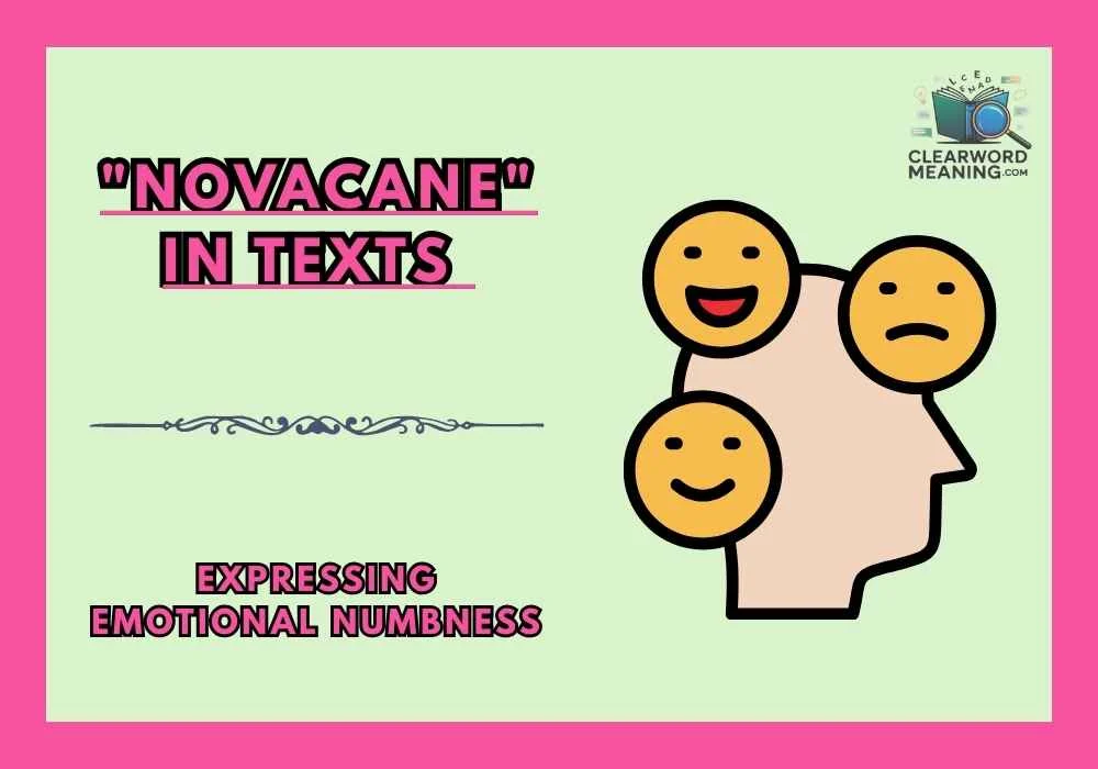 "Novacane" in Texts 