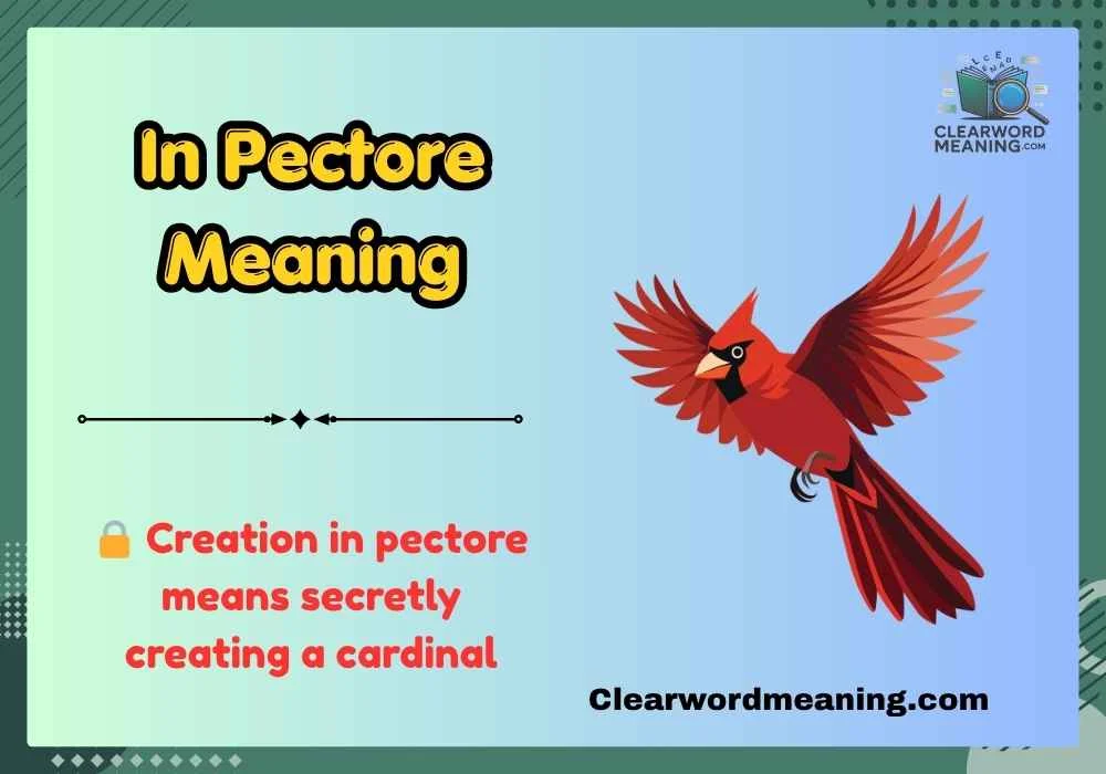 Creation In Pectore Meaning