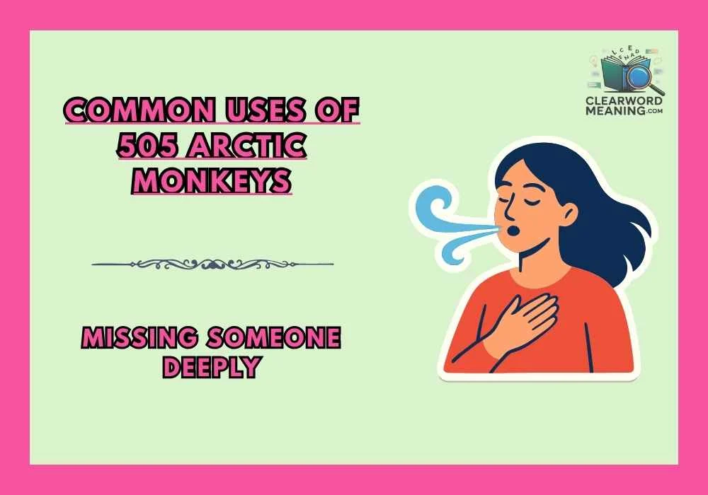 Common Uses of 505 Arctic Monkeys