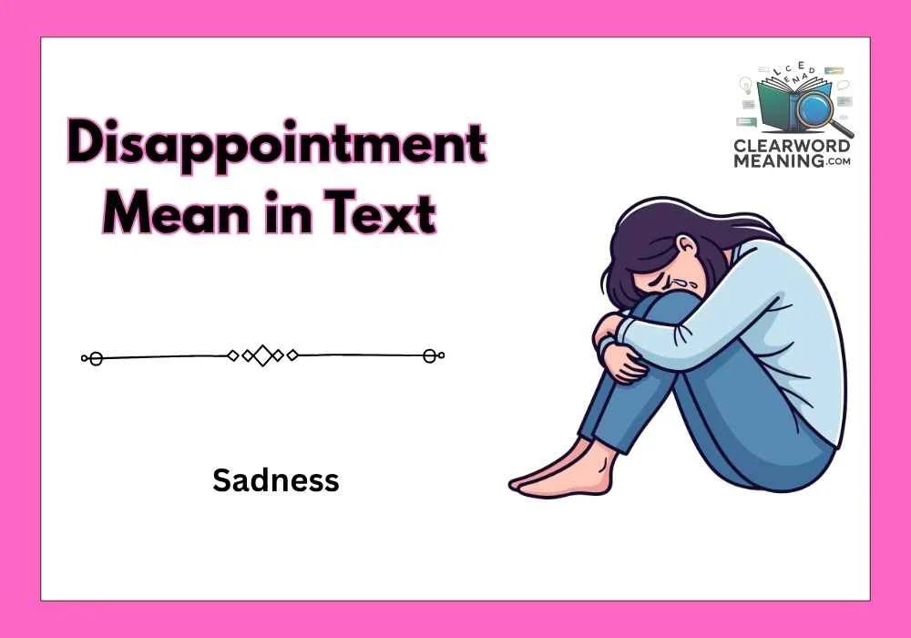 Disappointment Mean in Text 