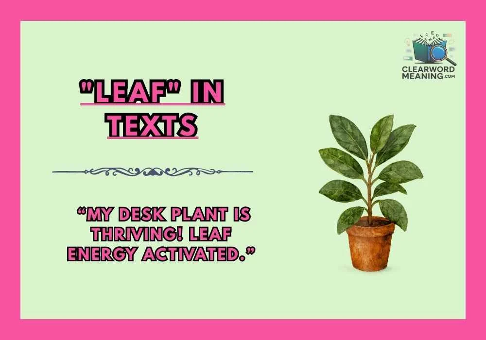 "Leaf" in Texts