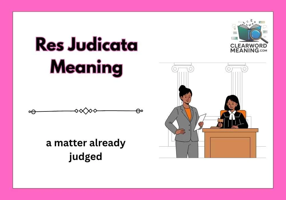 Res Judicata Meaning