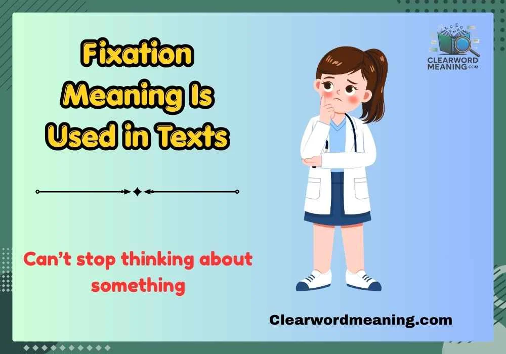 Fixation Meaning Is Used in Texts