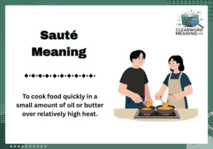 Sauté Meaning
