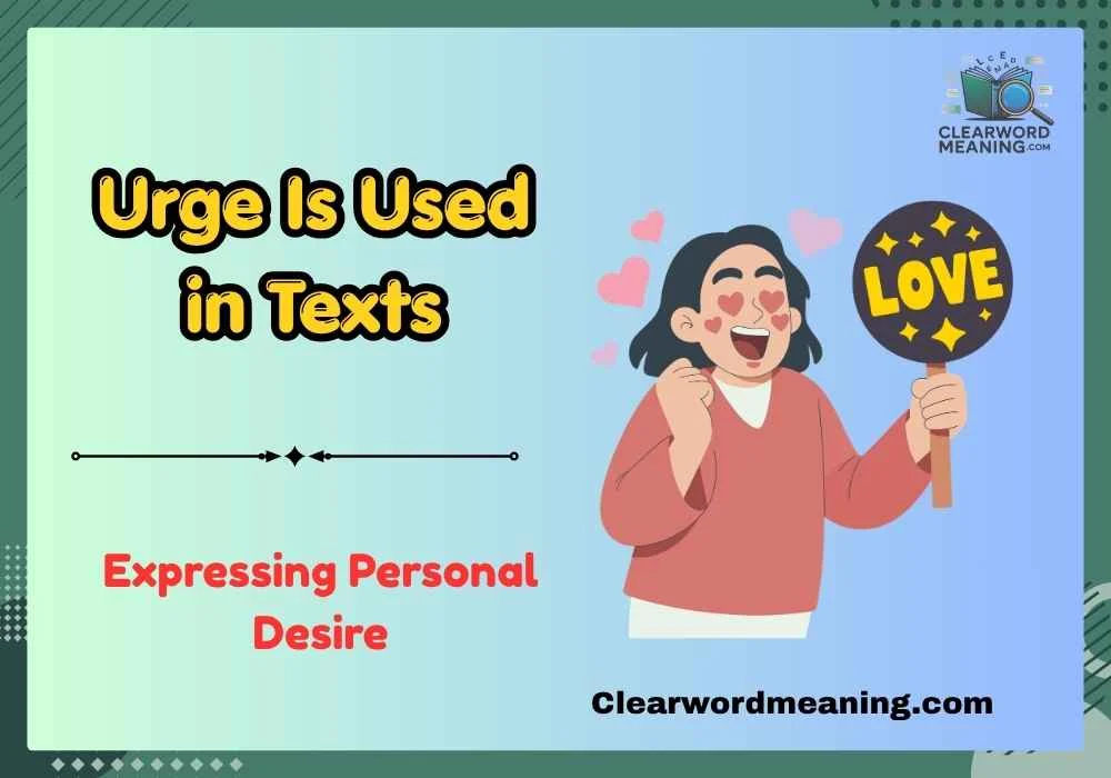 Urge Is Used in Texts