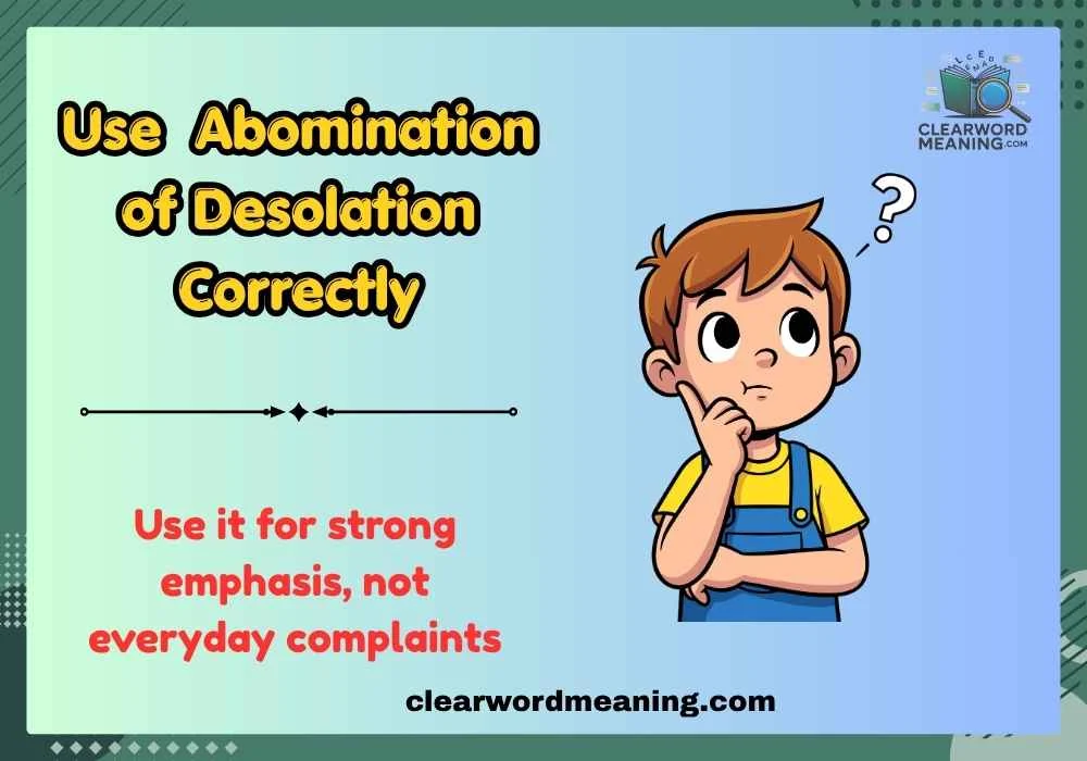 Use  Abomination of Desolation Correctly