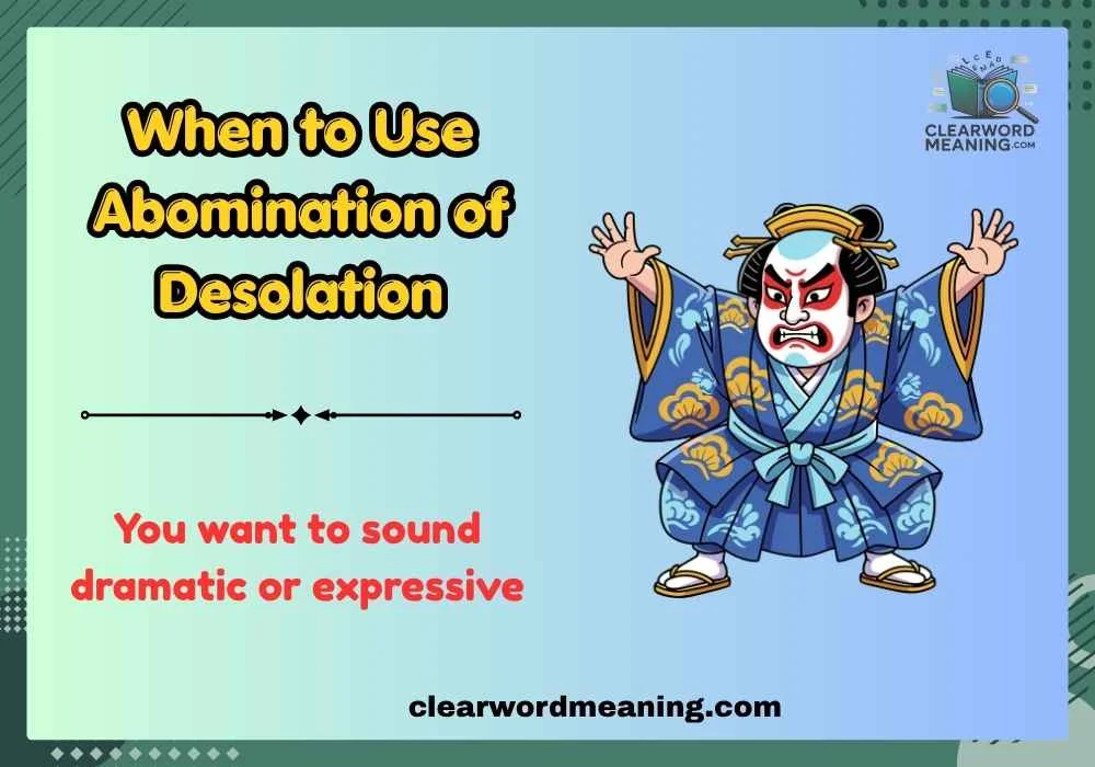 When to Use  Abomination of Desolation