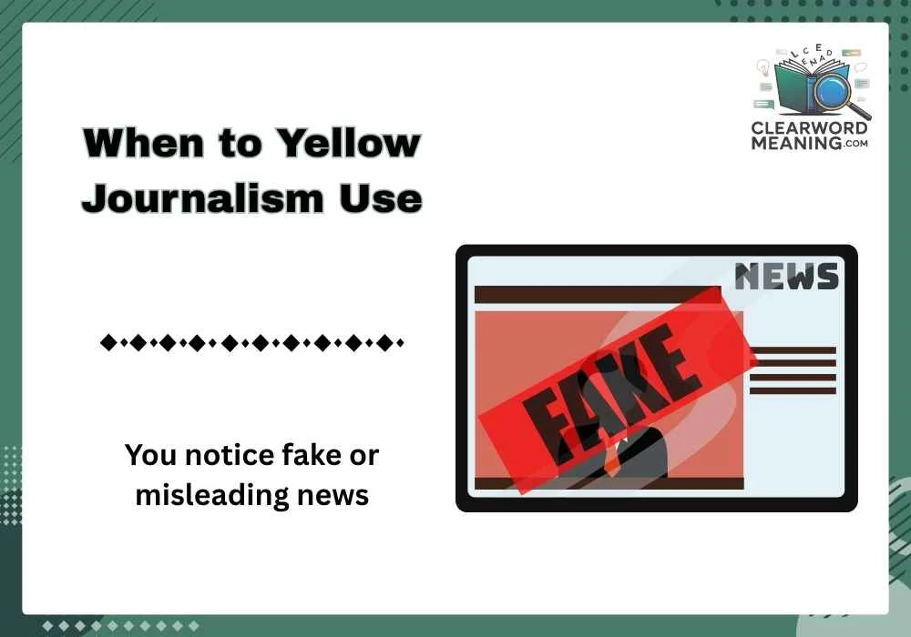 When to Yellow Journalism Use