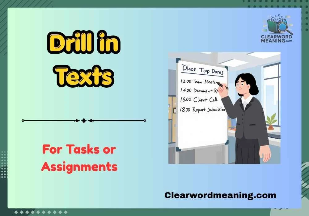 Drill in Texts
